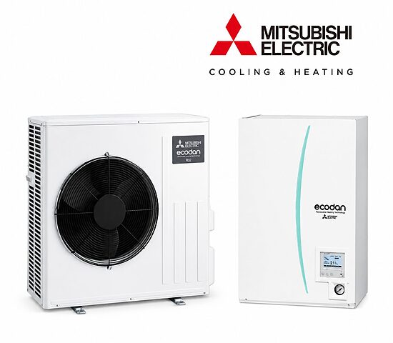 MITSUBISHI ELECTRIC Ecodan 7,5 kW gaiss–ūdens siltumsūknis, 230 V, ERSD-VM2E / SUZ-SWM80VA2